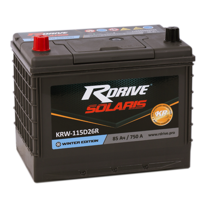 Автомобильный аккумулятор R-Drive 115D26R (85L 750А 260x173x225)