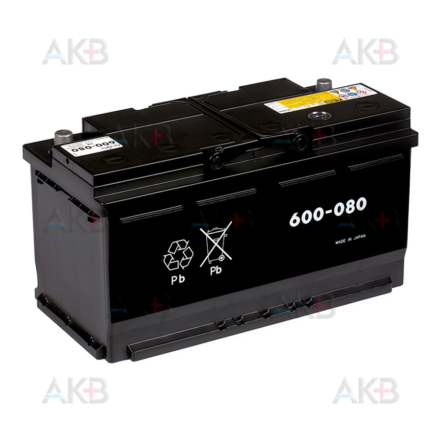 Автомобильный аккумулятор GS Yuasa EU 600-080 (L5) - 100 Ач 800A обратная пол. (353x175x190)