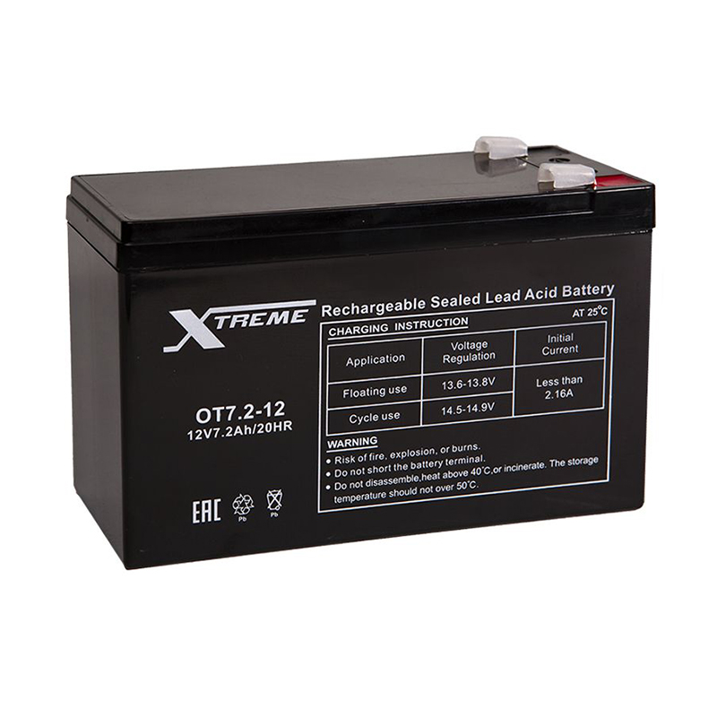 Аккумуляторная батарея Xtreme VRLA 12V 7.2 Ah (OT7.2-12) 151x65x94