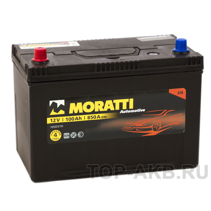 Автомобильный аккумулятор Moratti Asia 100L 850А 301x175x220 D31R