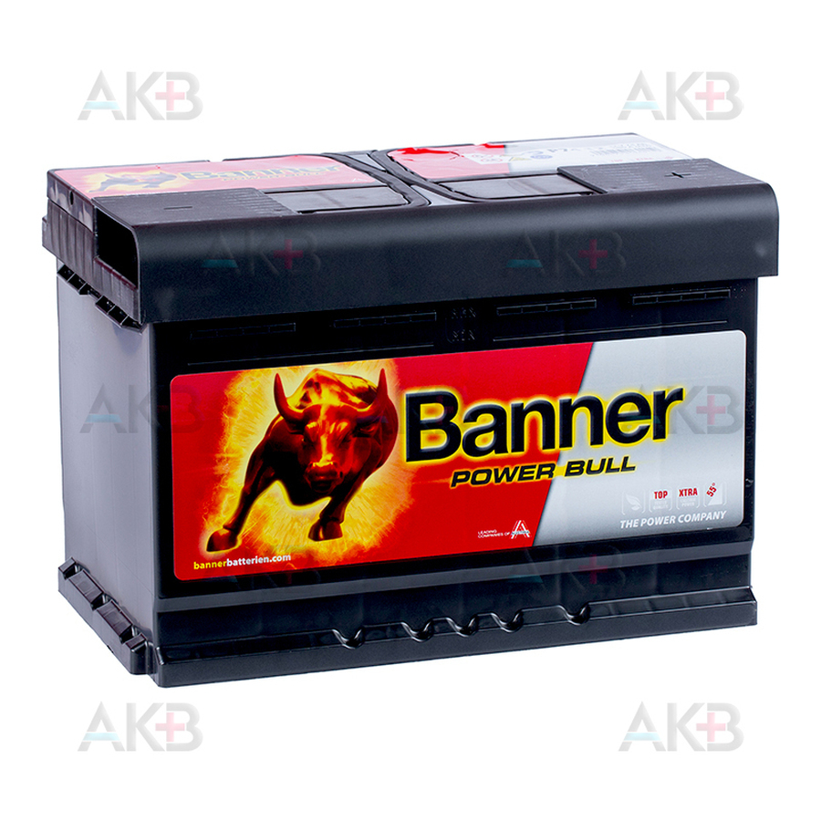 Автомобильный аккумулятор BANNER Power Bull (74 12) 74R 680A 278x175x190