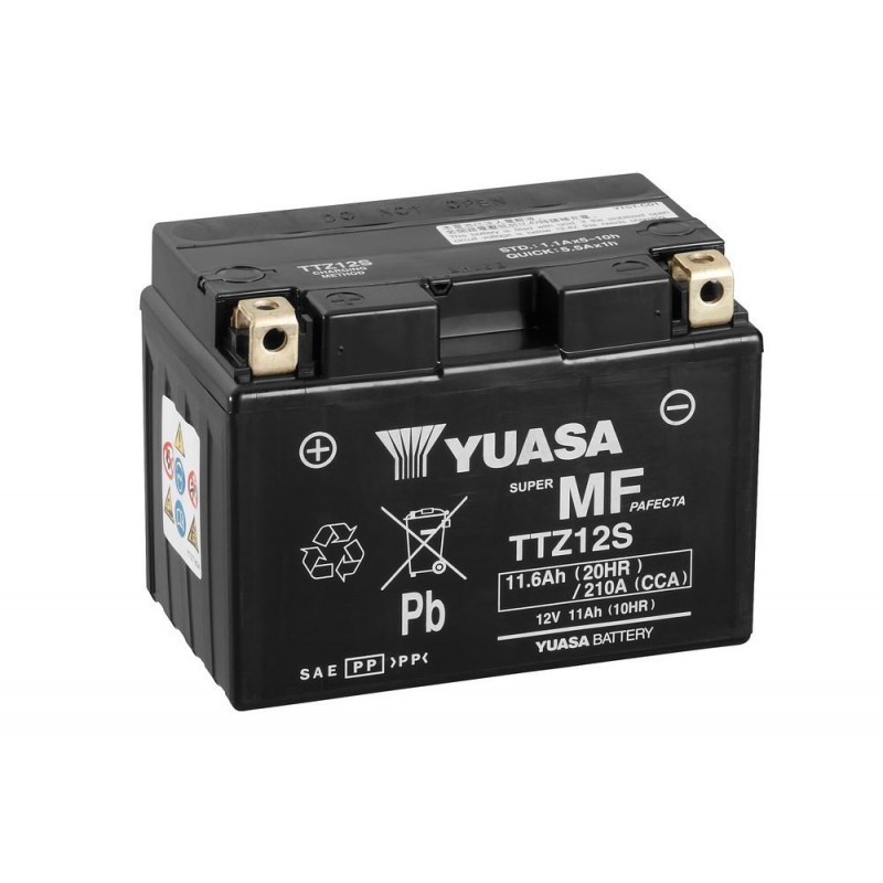 Мото аккумулятор Yuasa TTZ12S (CP) - 11 Ач 210А (150x87x110) прям. пол. AGM сухозаряж.