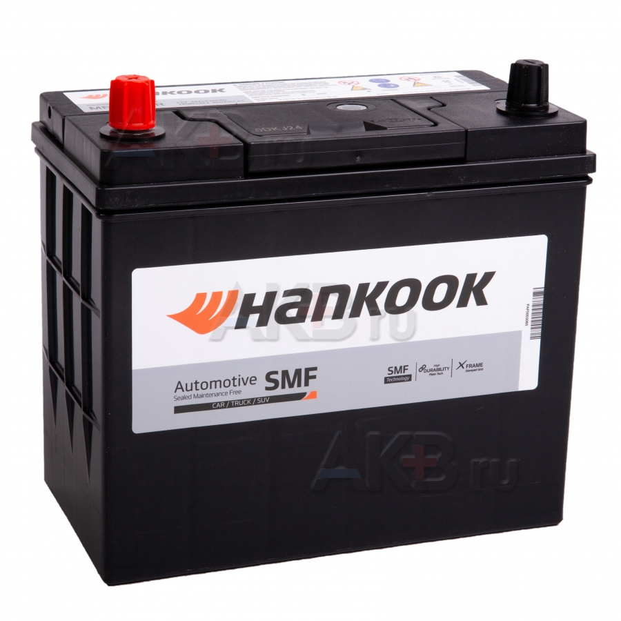 Автомобильный аккумулятор Hankook 60B24R (48L 460 238x129x227)