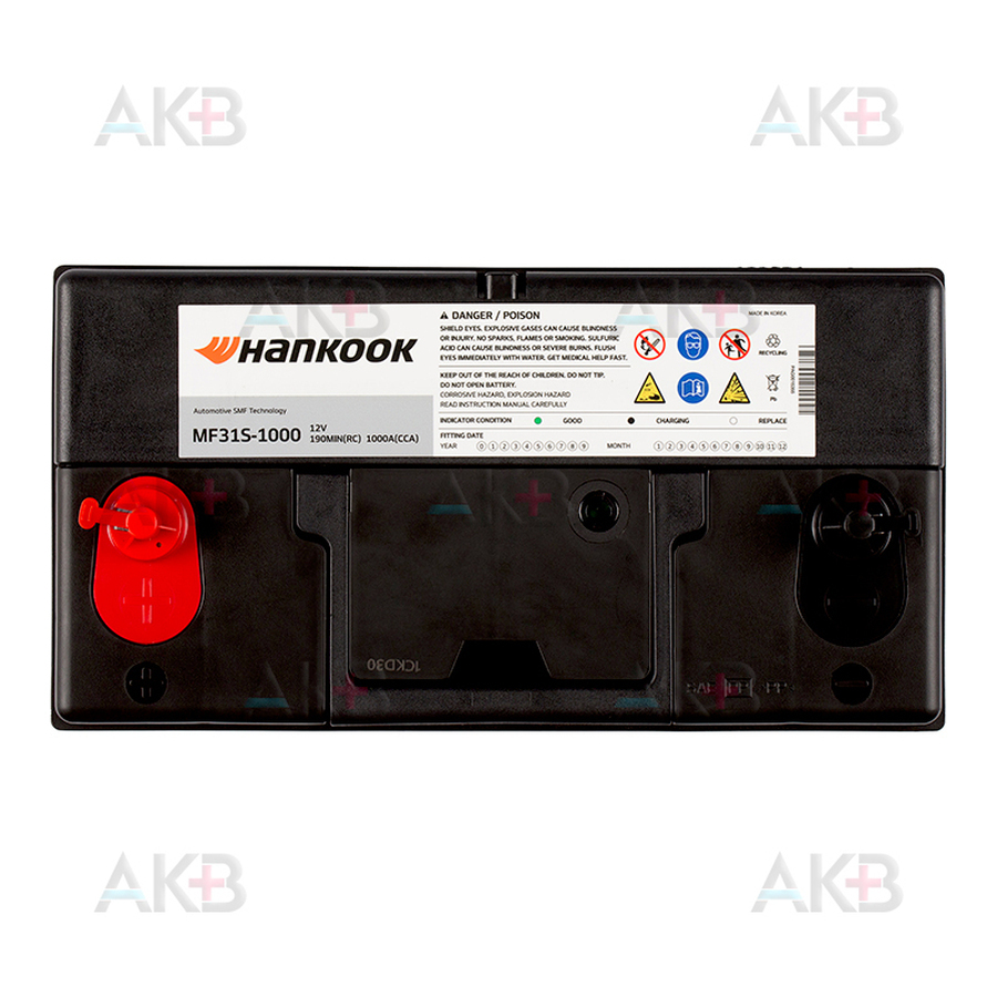 Автомобильный аккумулятор Hankook 31S-1000 (190 min 1000 A 330x173x240)