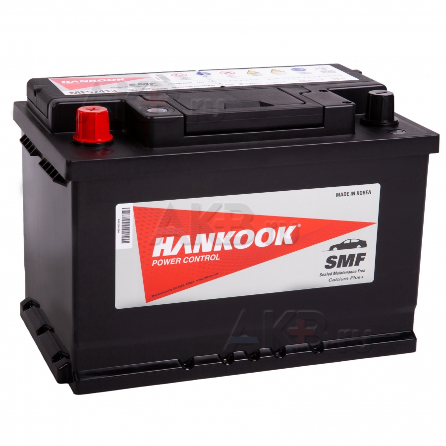 Автомобильный аккумулятор Hankook 57413 (74L 680A 278х174х190)
