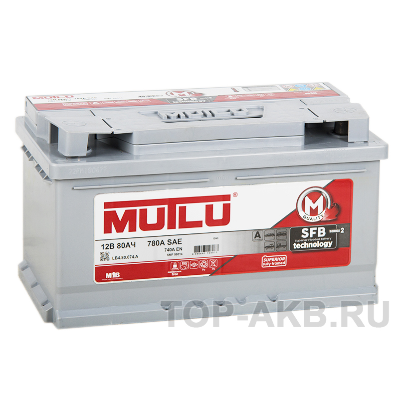 Автомобильный аккумулятор Mutlu 80R низкий 740A 315x175x175