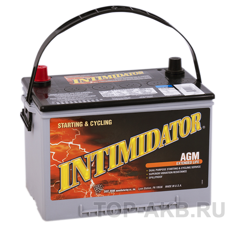 Автомобильный аккумулятор Deka Intimidator AGM 55Ah 20hr 775A (261x175x200) 9A34R обр. пол.
