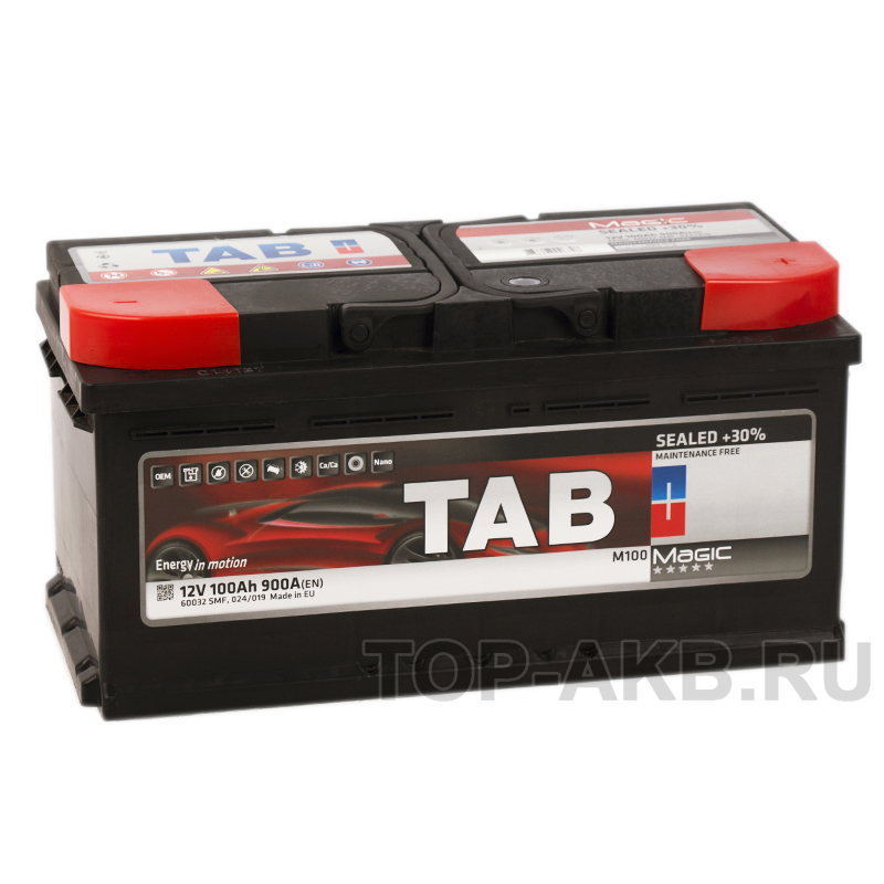 Автомобильный аккумулятор Tab Magic 100R (850A 353x175x175) 189099 60032