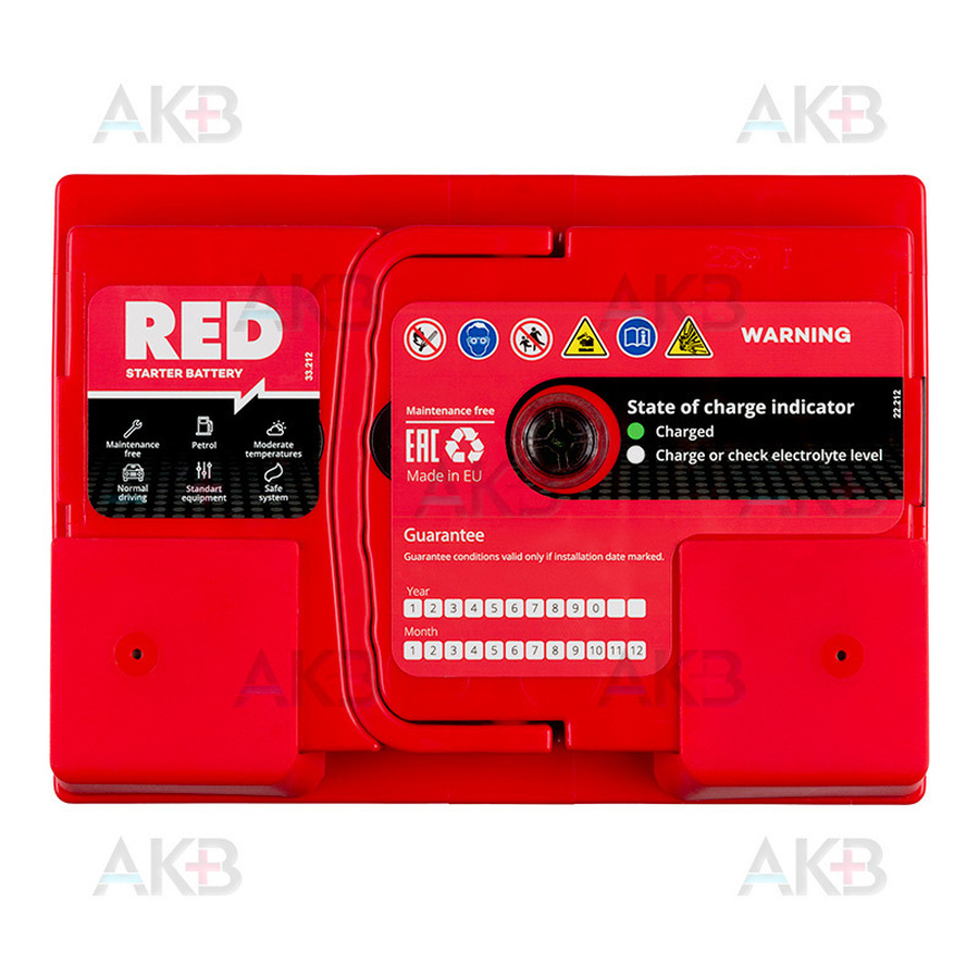 Автомобильный аккумулятор Red 60R низкий (520A 242x175x175)