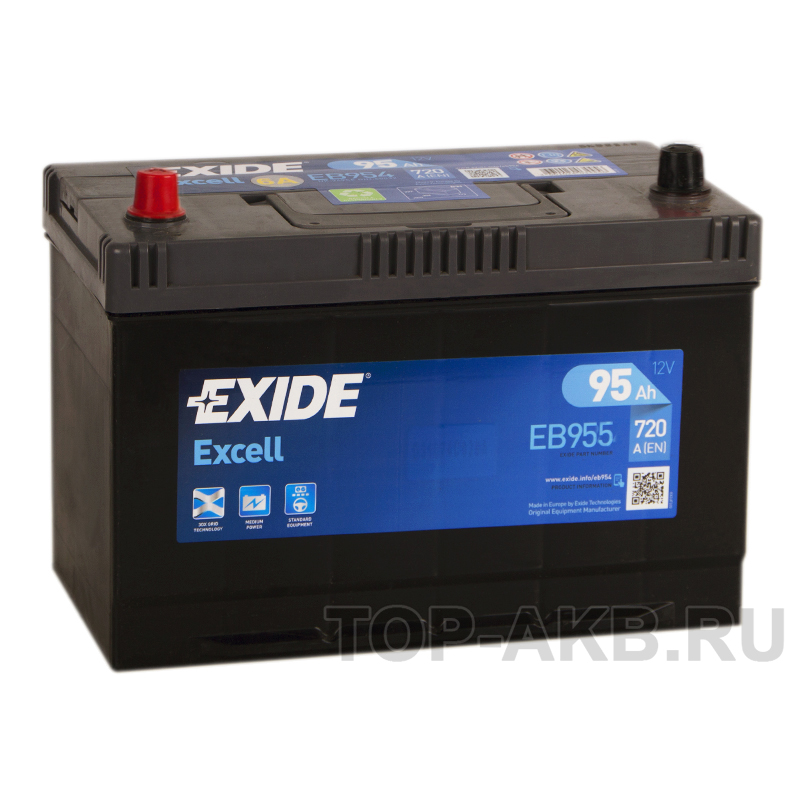 Автомобильный аккумулятор Exide Excell 95L (720A 306x173x225) EB955