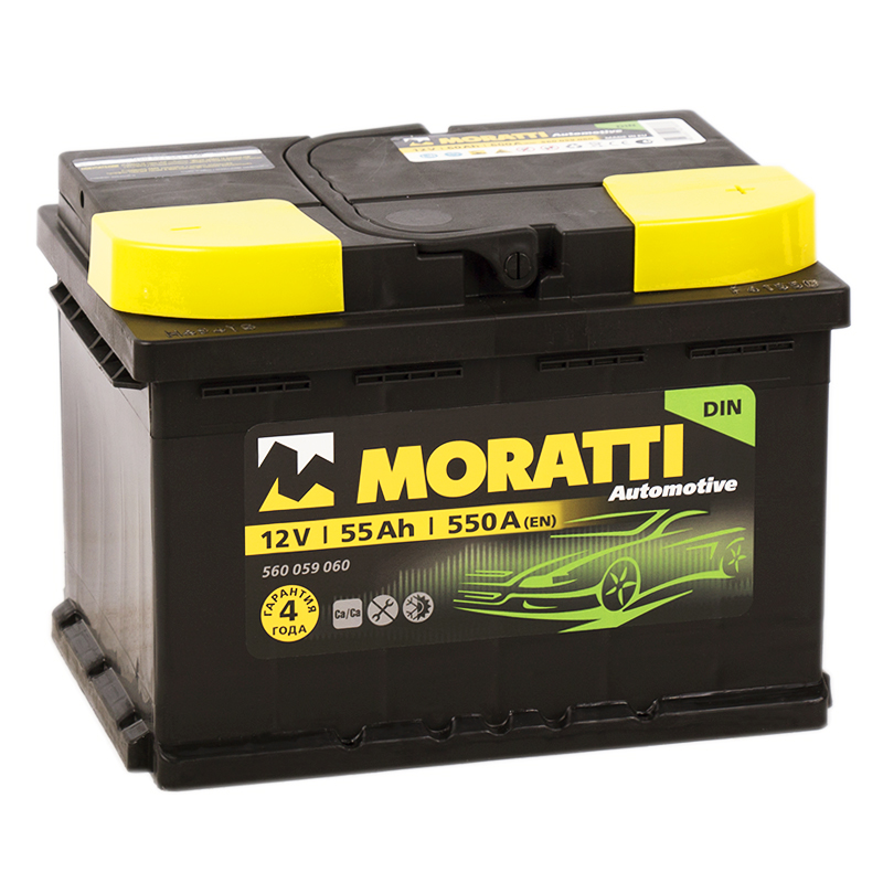 Автомобильный аккумулятор Moratti 55R низкий 550А 242х175х175