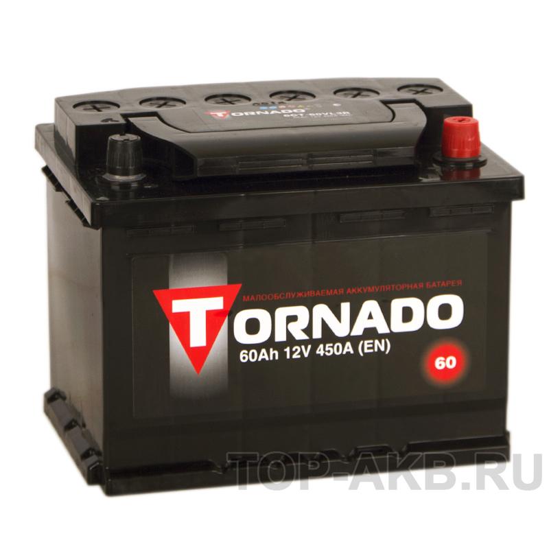 Автомобильный аккумулятор Tornado 60L 450A 242x175x190