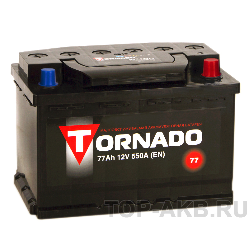 Автомобильный аккумулятор Tornado 77R 550A 278x175x190
