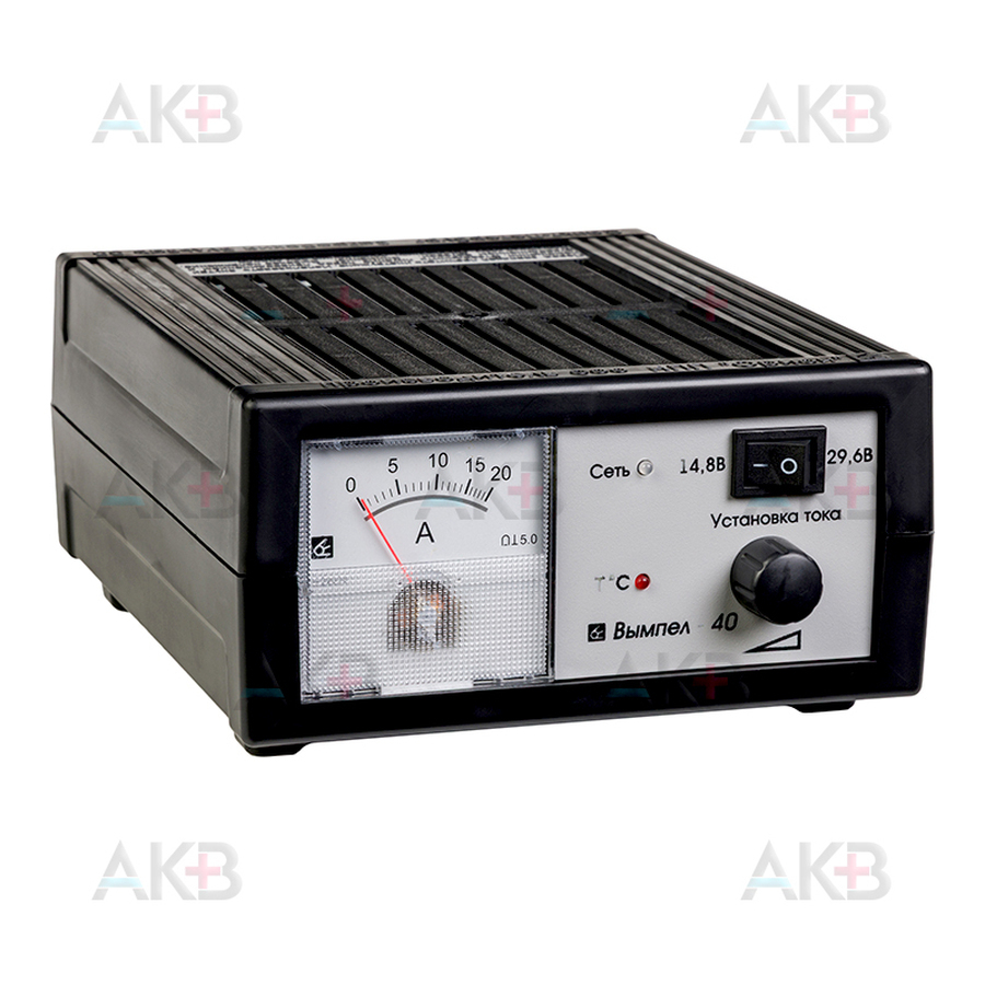 Зарядное устройство Вымпел 40 (автомат, 0-20А, 12/24В стрел. амперм)