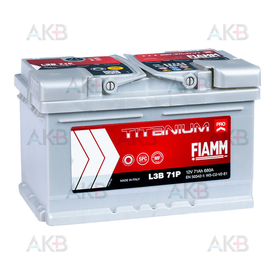 Автомобильный аккумулятор Fiamm Titanium Pro 71R низкий 680A (278x175x175) L3B 71P