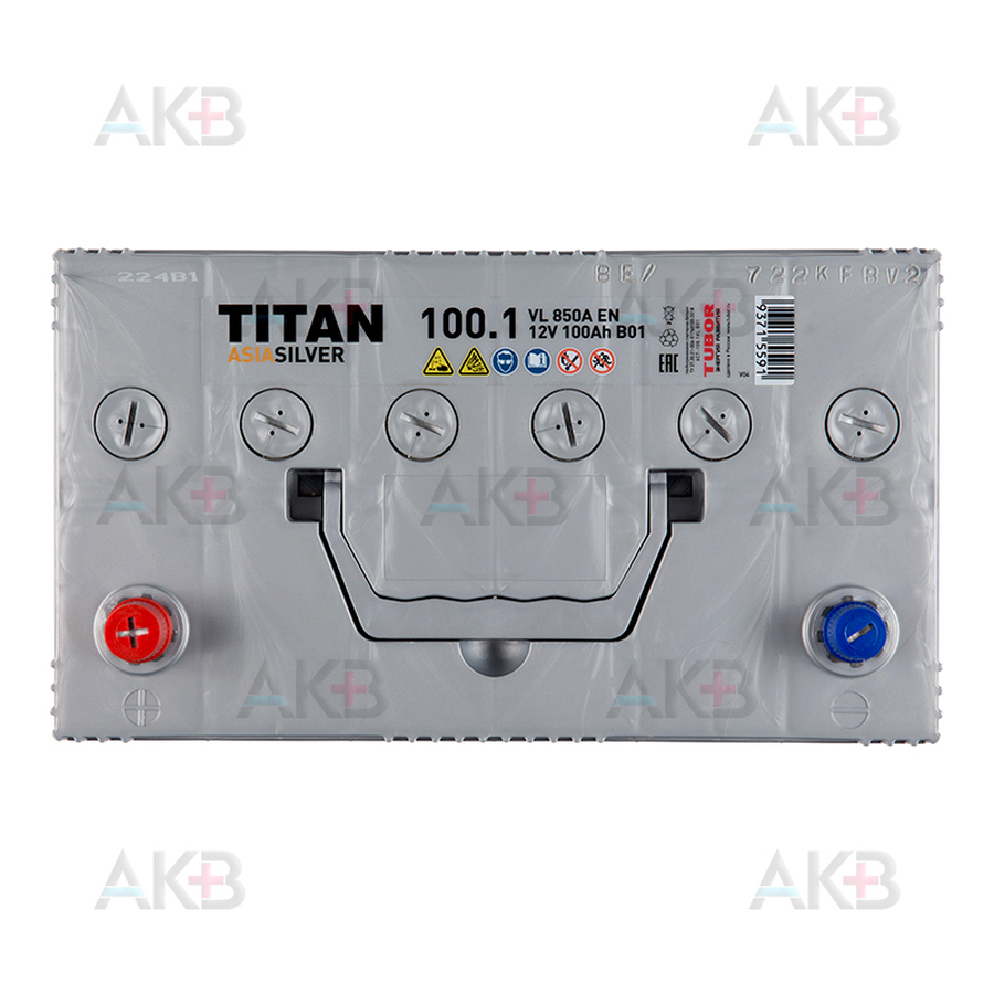 Автомобильный аккумулятор Titan Asia Silver 100L (850А 304x171x221)