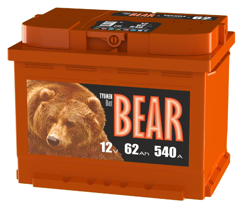 Автомобильный аккумулятор Tyumen BatBear 62L 540А 242x175x190