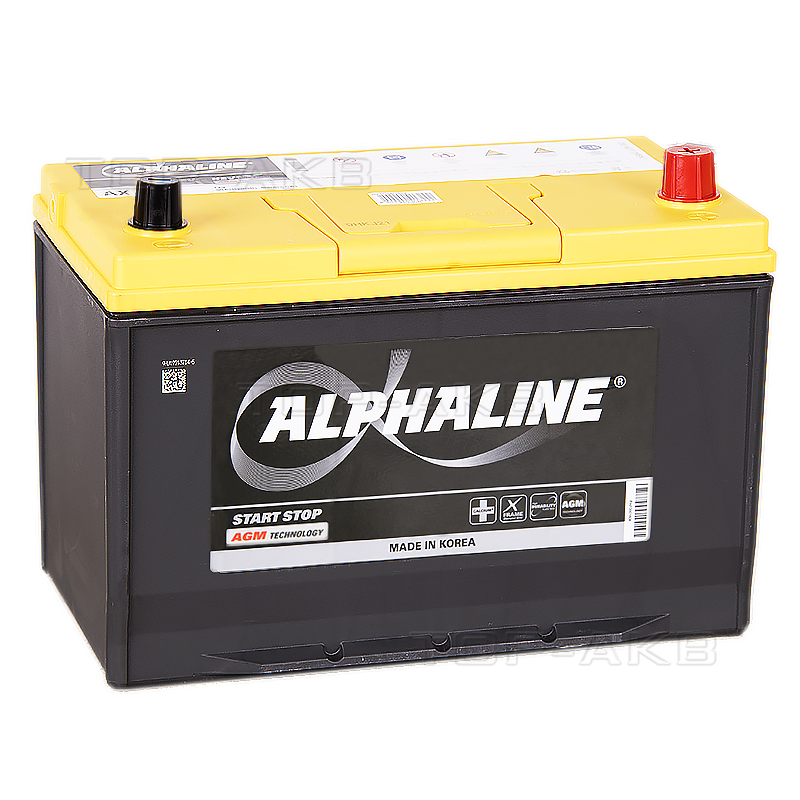 Автомобильный аккумулятор Alphaline AGM D31L 90R 800A 306x175x225 Start-Stop