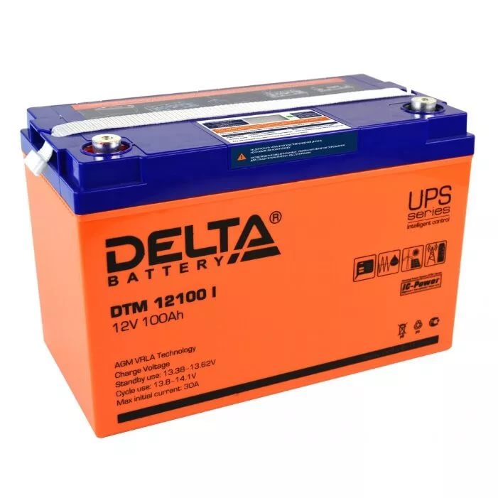 Аккумуляторная батарея Delta DTM 12100 L, 12V 100 Ач (330x173x214)