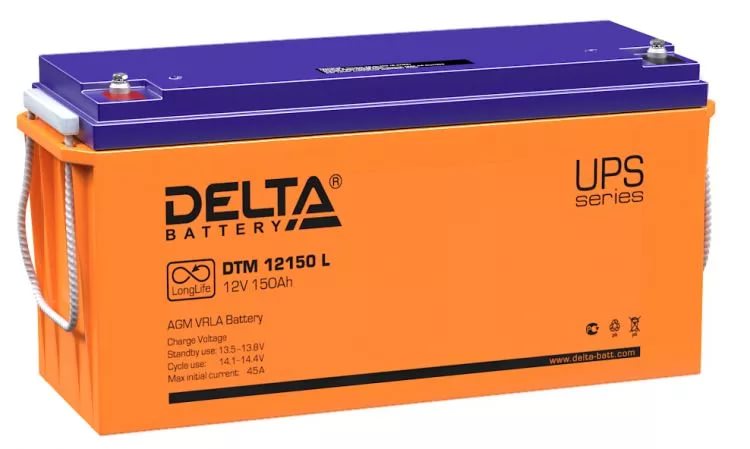 Аккумуляторная батарея Delta DTM 12150 L, 12V 150 Ач (482x170x240)