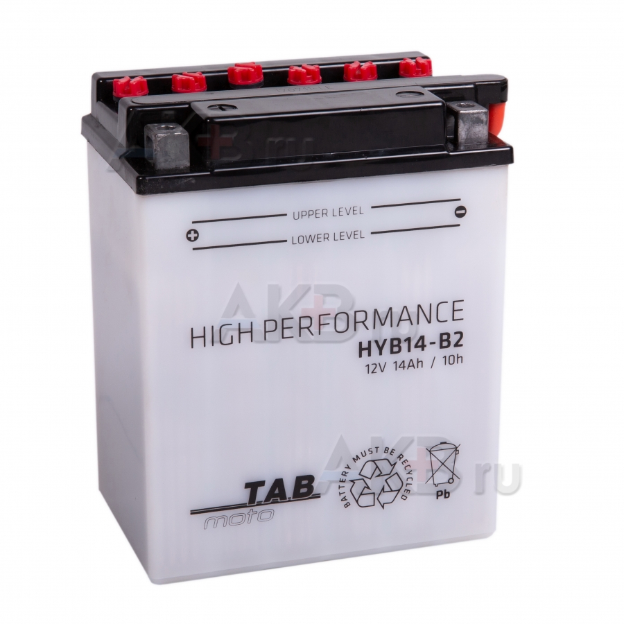 Мото аккумулятор TAB Moto High performance HYB14-B2 (194515) 12V 14Ah 160A (134x89x166) прям. пол. сухоз.