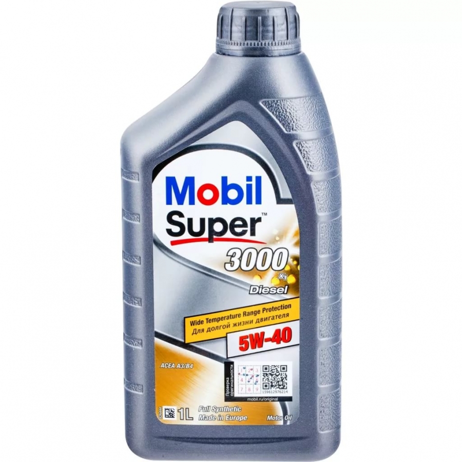 Моторное масло Mobil Super 3000 X1 5W40 Diesel 1л п/синт.