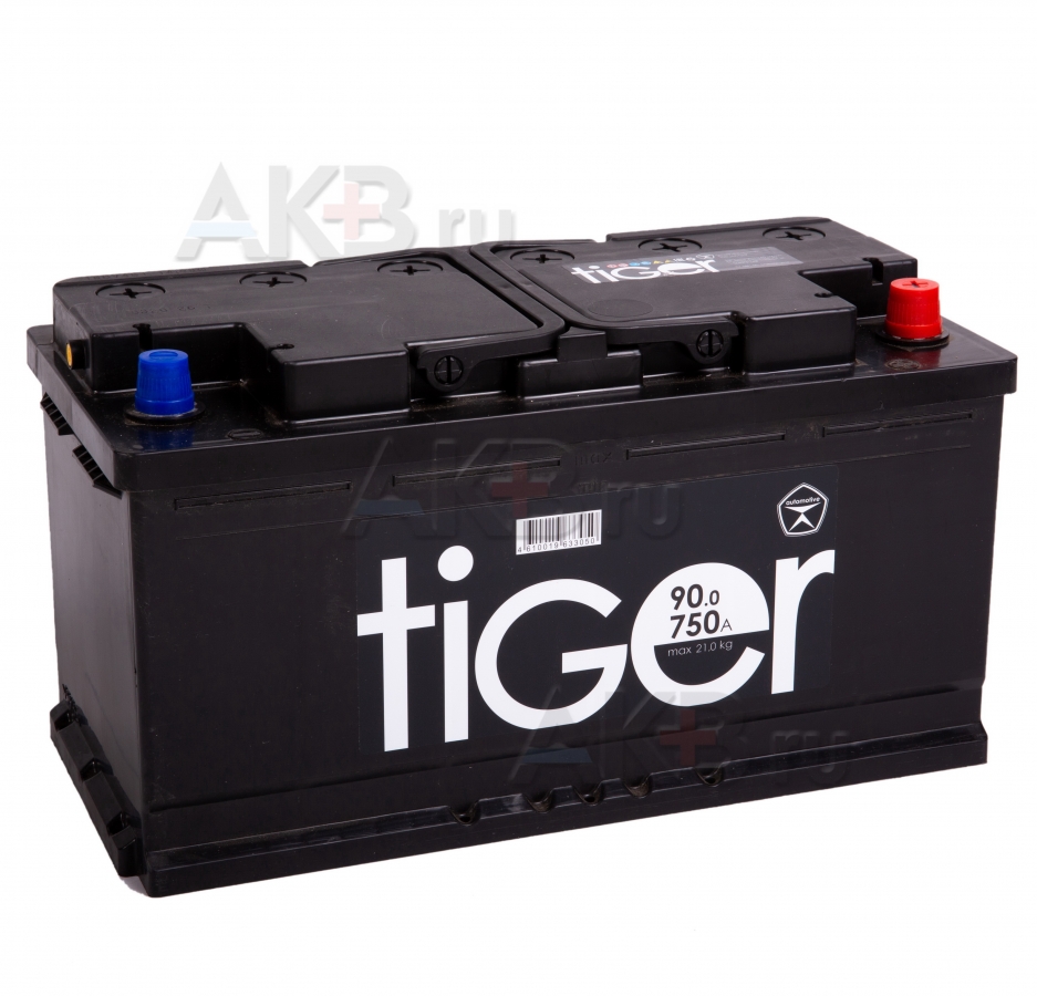 Автомобильный аккумулятор Tiger 90R 750A  (353x175x190)