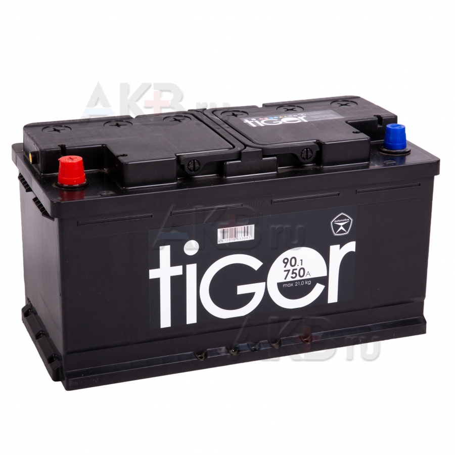 Автомобильный аккумулятор Tiger 90L 750A  (353x175x190)