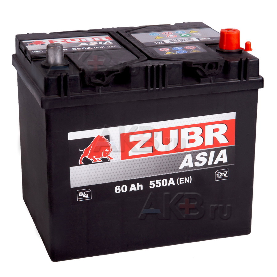 Автомобильный аккумулятор ZUBR 60R 550A (232x173x225) D23L 560412051