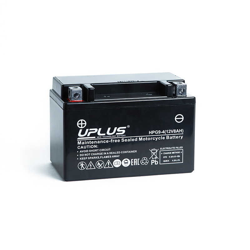 Мото аккумулятор Uplus HPG9-4 12V 8Ah 120А прям. пол. (150x87x105) Nano GEL
