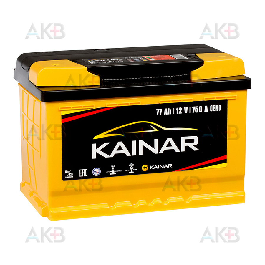 Автомобильный аккумулятор Kainar 6СТ-77 VL АПЗ п.п. 77Ач 750А (278x175x190)