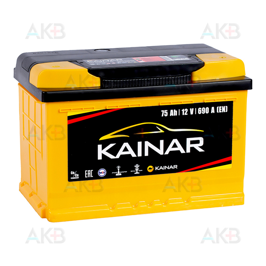 Автомобильный аккумулятор Kainar 6СТ-75 VL АПЗ о.п. 75Ач 690А (278x175x190)