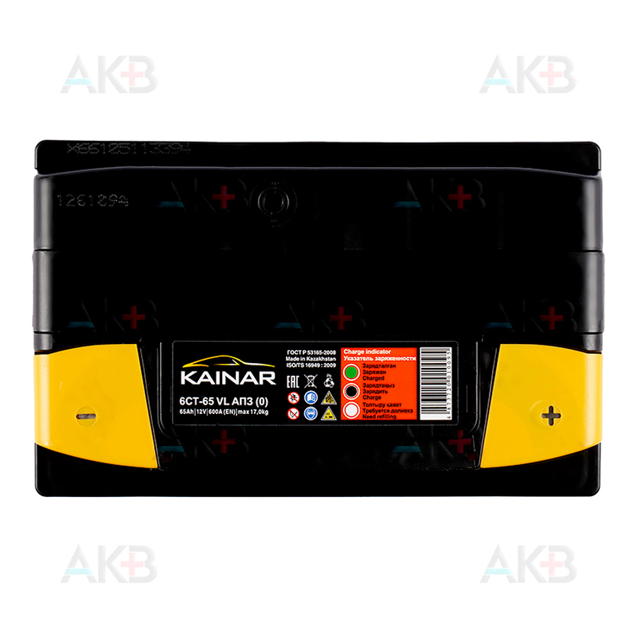 Автомобильный аккумулятор Kainar 6СТ-75 VL АПЗ п.п. 75Ач 690А (278x175x190)