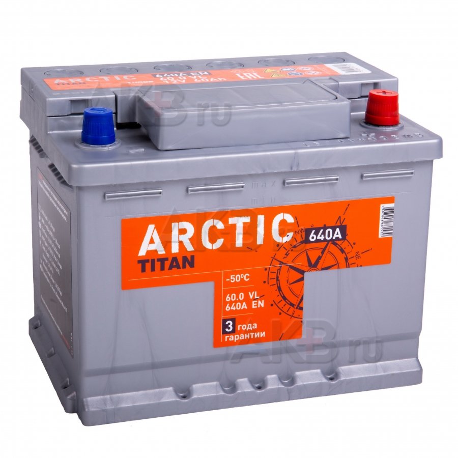 Автомобильный аккумулятор Titan Arctic 60R 620A 242x175x190