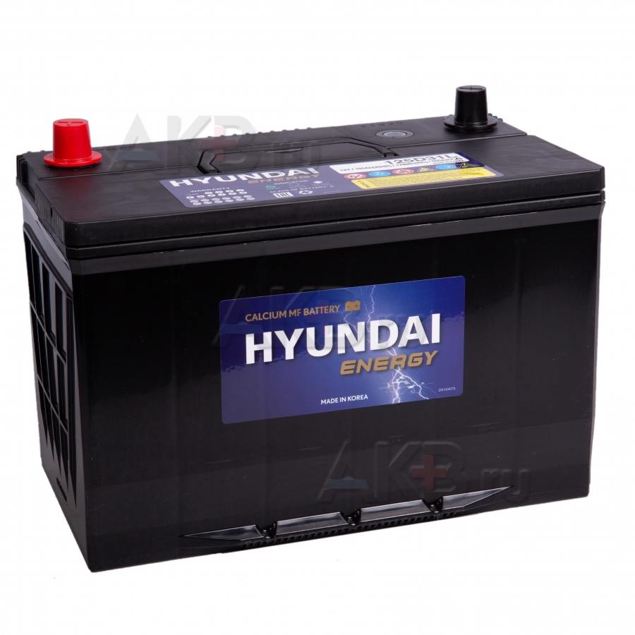 Автомобильный аккумулятор HYUNDAI 125D31L 12V 105Ah 850A (301x175x225) обр. пол.