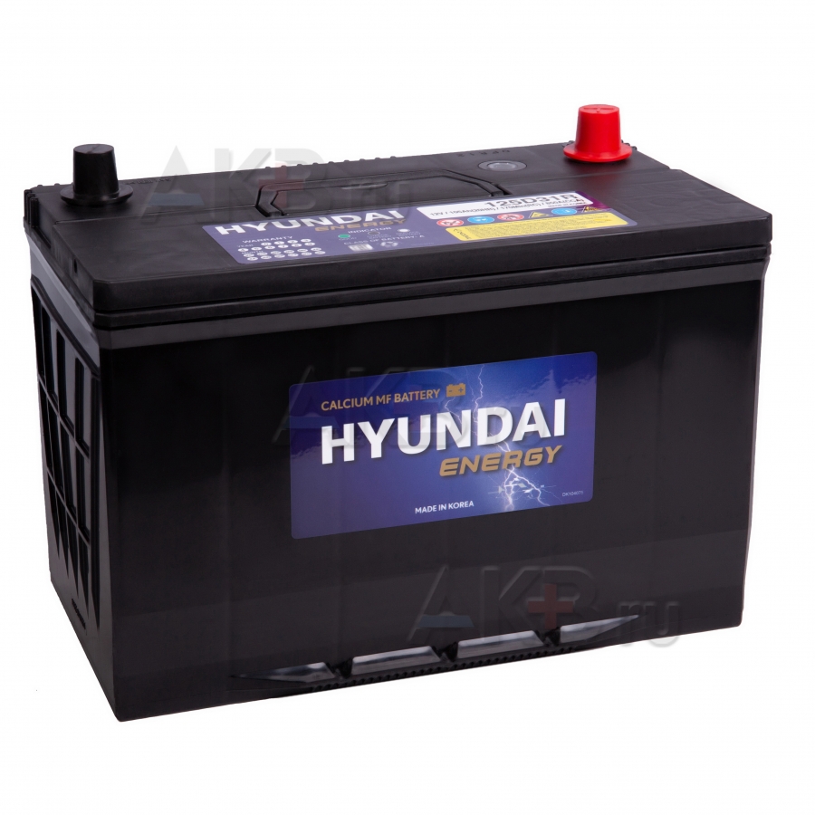 Автомобильный аккумулятор HYUNDAI 125D31R 12V 105Ah 850A (301x175x225) прям. пол.