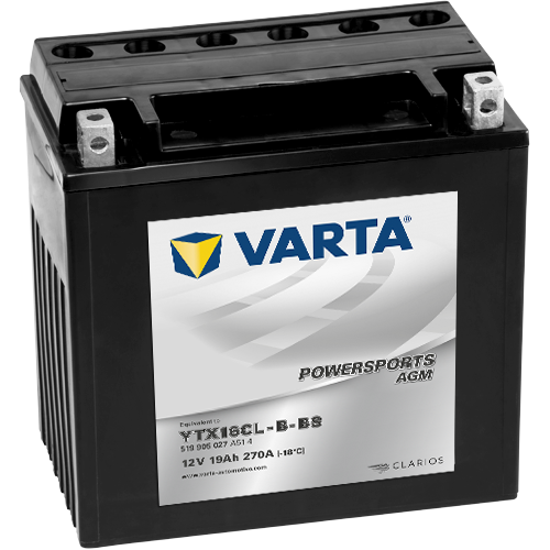 Мото аккумулятор VARTA Powersports AGM YTX16CL-B-BS 12V 19Ah 270А (175x102x178) обр. пол. 519 905 027, сухозар.