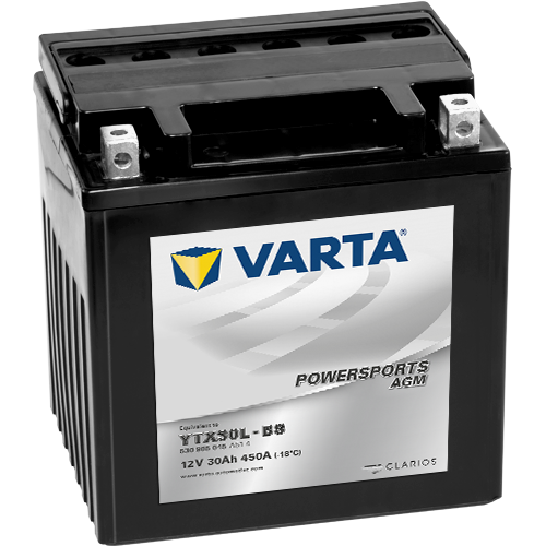 Мото аккумулятор VARTA Powersports AGM YTX30L-BS 12V 30Ah 450А (166х126х175) обр. пол. 530 905 045, сухозар.