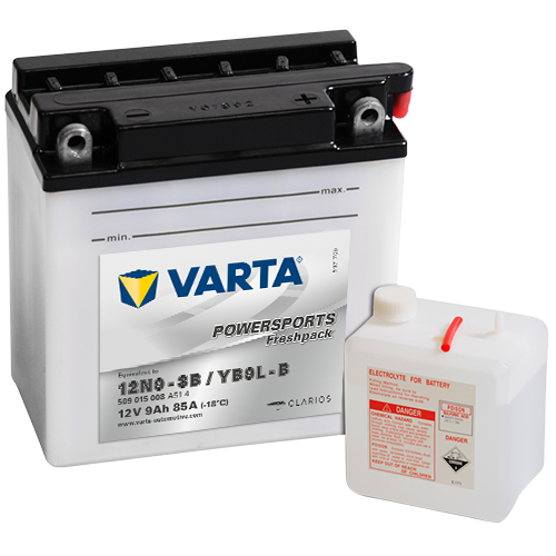 Мото аккумулятор VARTA Powersports Freshpack 12N9-3B 12V 9Ah 85А (136x76x140) обр. пол. 509 015 008, сухозар.