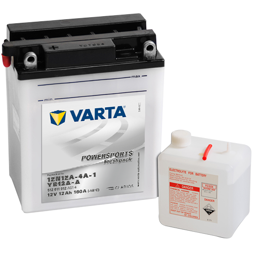 Мото аккумулятор VARTA Powersports Freshpack 12N12A-4A-1 12V 12Ah 160А (136x82x161) п/п 512 011 012, сух.