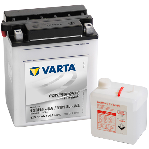 Мото аккумулятор VARTA Powersports Freshpack 12N14-3A 12V 14Ah 190А (135x90x167) о/п 514 011 014, сух.