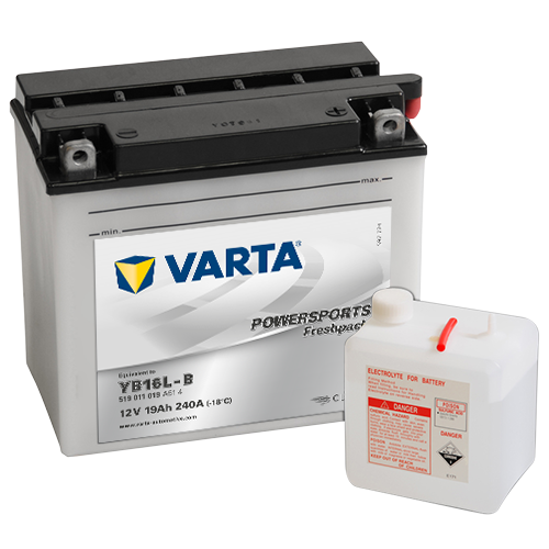 Мото аккумулятор VARTA Powersports Freshpack YB16L-B 12V 19Ah 240А (176x101x156) обр. пол. 519 011 019, сухозар.