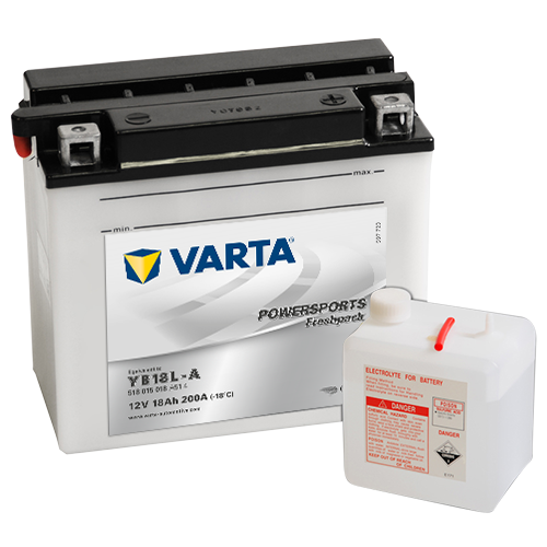 Мото аккумулятор VARTA Powersports Freshpack YB18L-A 12V 18Ah 200А (181x92x164) обр. пол. 518 015 018, сухозар.