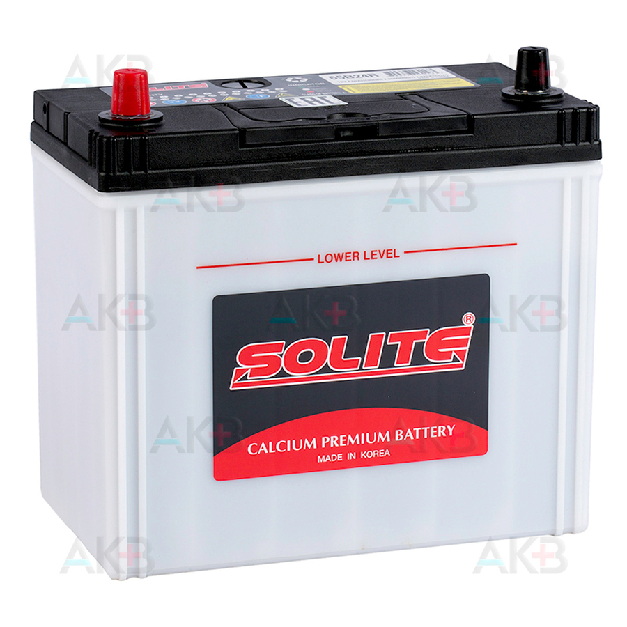 Автомобильный аккумулятор Solite 65B24R (50L 470A 236x128x220)