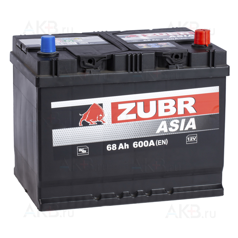 Автомобильный аккумулятор ZUBR 68R 600A (261x173x225) D26L 568404055