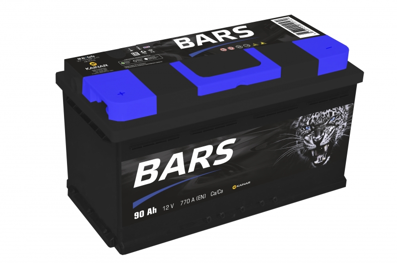 Автомобильный аккумулятор Bars 6СТ-90 АПЗ п.п. 770A 353x175x190