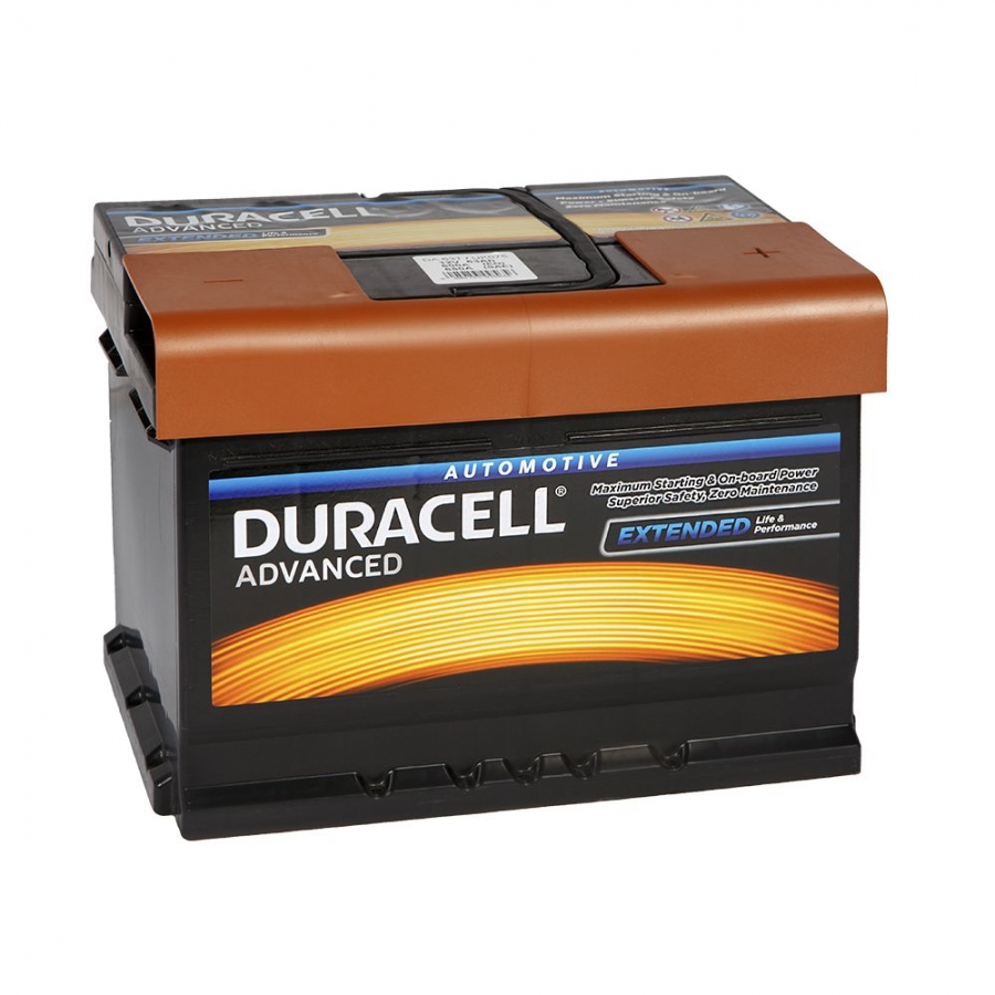 Автомобильный аккумулятор Duracell 63.0 (DA 63T) 12V 63Ah 600A (242x175x175) обр. низк.