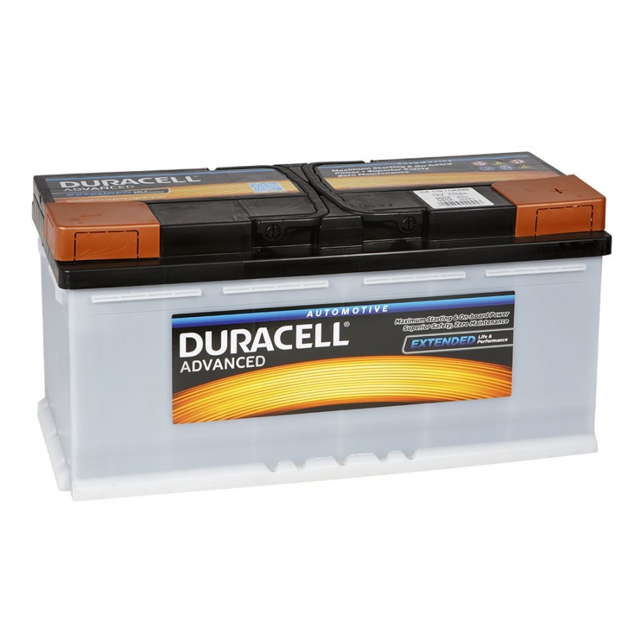 Автомобильный аккумулятор Duracell 110.0 (DA 110) 12V 110Ah 900A (393x175x190) обр.