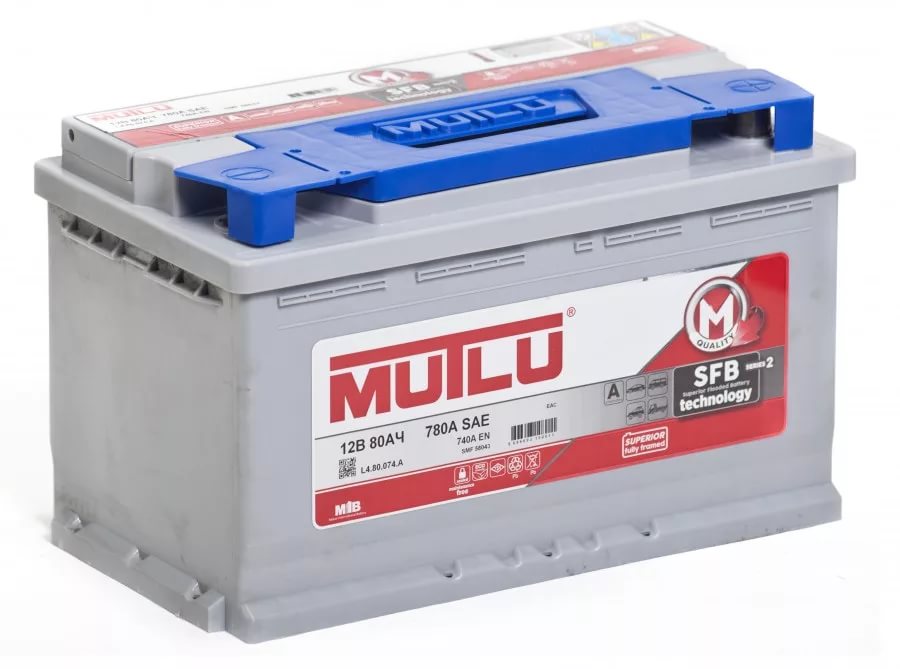 Автомобильный аккумулятор Mutlu Mega 80R 740А (315x175x190) SMF M2