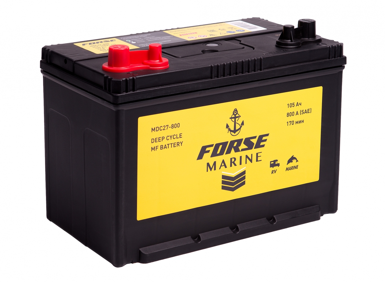 Автомобильный аккумулятор Forse Marine 6СТ-105VL (1) (303x172x221) MDC27-800